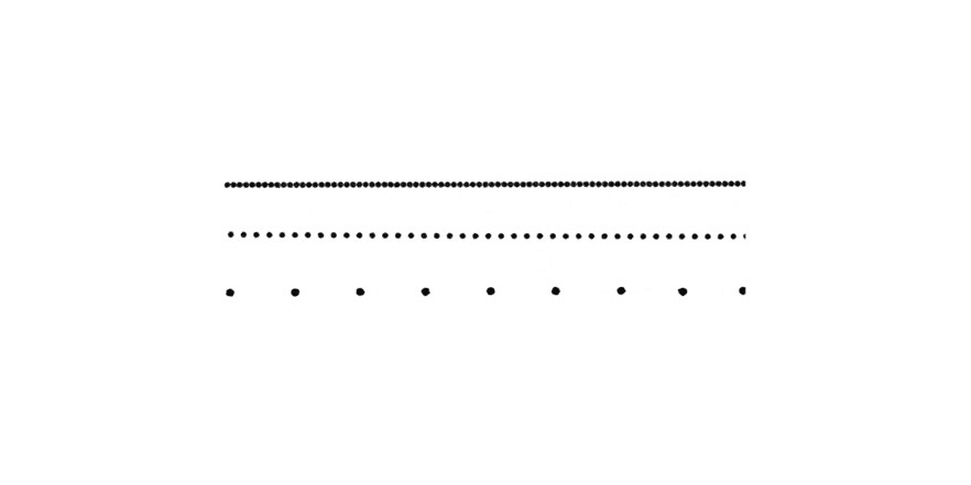 Eindüsen-Druckmuster
