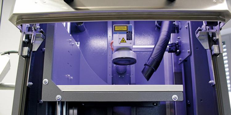 REA JET Laser Markierstation Innenansicht