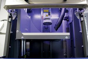 Laserkabine Innenansicht Blick in die Laserkabine der Markierstation