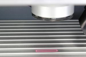 Pilotlaser für exakte Produktpositionierung rechteckiges Laserlicht auf dem Boden der Kabine
