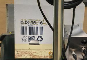 Druckmuster Weinkarton mit EAN-Code