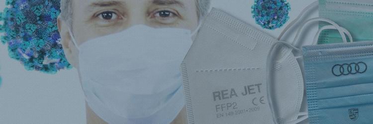Bedruckte FFP2-Masken Corona Virus